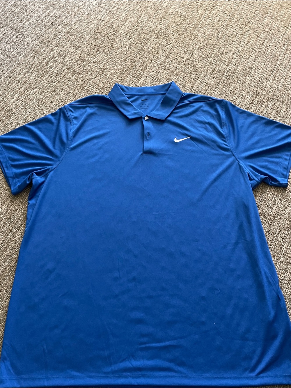 Nike Royal Blue Short-Sleeve Polo Dri Fit